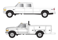 60000149 Ford F-250/F-350 Set, White 60000149 Ford F-250/F-350 Set, White