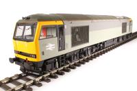 Class 60 in Railfreight triple grey livery