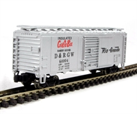 70089 Standard Steel 40' single plug door boxcar of the Rio Grande - silver 60004
