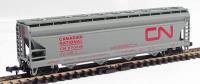 70563 4-bay 56' Center-Flow covered hopper of the Canadian National - grey 370018
