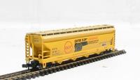 70582 4-bay 56' Center-Flow covered hopper of the American Car & Foundry - yellow 96169