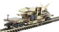 71397 Heavyweight depressed center flat car of the United States Army - olive and grey camouflage 56428 GRN