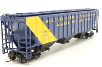 7156 54' Pullman-Standard covered hopper in Alaskan Agriculture Service (AACX) Blue & Yellow #14101