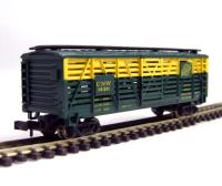 71591 40' steel stock car of the Chicago & North Western - green & yellow 14311