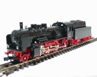 7165 Class BR 38 4-6-0 of the DB in black & red livery