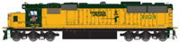 72138 EMD SD60 8029 of the Chicago and North Western - digital sound fitted