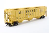 72350 54' Pullman-Standard covered hopper in Milwaukee Road Yellow #100496