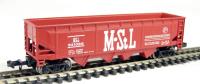 73396 American 40' quad hopper wagon in Minneapolis & St. Louis orange livery