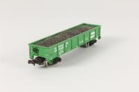 73650 42' steel gondola of the Burlington Northern - green 553566