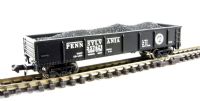 73664 42' steel gondola of the Pennsylvania Railroad - black 357621