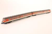 7430 Class BR 614 2-Car Diesel Railcar of the DB in Orange & Grey
