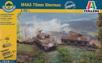 7518 M4A3 Sherman 75mm fast assembly kit (contains 2 models) with wargames transfers
