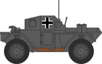 76DSC007 Dingo Scout Car Wehrmacht (Captured) France 1944