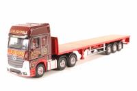 76MB003 Mercedes Actros GSC Flatbed Trailer J R Adams