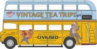 76RM115 AEC Routemaster in Vintage Tea Trips yellow & blue