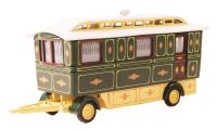 76SCV002 Showmans Caravan in green and cream