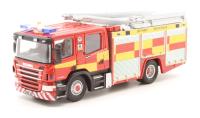 76SFE012 Scania Pump Ladder CP28 in South Wales Fire & Rescue red