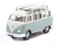 76VWS005 VW T1 Samba Bus/Surfboards Turquoise/Blue White