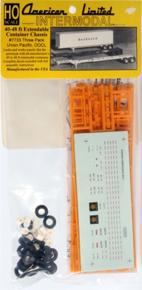 7733 40'-48' Extendable Container Chassis Kits of the Union Pacific and OOCL (3-Pack) 7733 40'-48' Extendable Container Chassis Kits of the Union Pacific and OOCL (3-Pack)