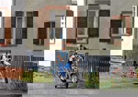 7860 American Motorcycle with Biker Couple