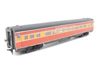 7965 72' streamlined passenger Observation car in Southern Pacific Red & Orange "Daylight"