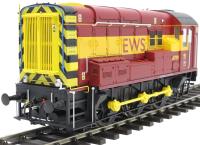 Class 08 shunter 08709 in EWS red and gold