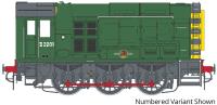 Class 08 shunter in BR green with wasp stripes - unnumbered - Digital fitted