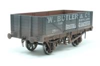 7F-051-003W 5-plank open wagon "W. Butler, Bristol" - 29 - weathered