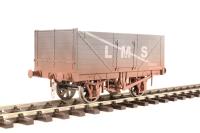 7-plank open wagon in LMS grey - 302081 - weathered 