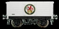 7F-072-012W 7 Plank 9' Wheelbase 2 Door Lionheart Trains Logo - Weathered