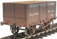7-plank open wagon with 9ft wheelbase "Broughton and Plas Power, Wrexham" - weathered
