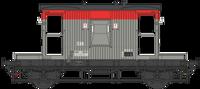 7F-200-025 BR 20T Brake Van Diagram 1/507 B954686 Railfreight Red/Grey CAR