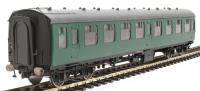 Mk1 SK Second Corridor in BR Southern Region green with window beading - unnumbered
