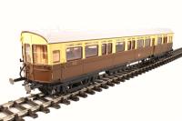 GWR 59' auto coach 40 in GWR chocolate and cream - DCC sound and light bar fitted