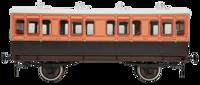 7P-020-350D Stroudley 4 Wheel LSWR suburban oil lit Composite 1231 - DCC & Light Bar Fitted
