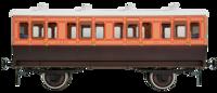 7P-020-450L Stroudley 4 Wheel LSWR suburban oil lit All first No 124 - Light Bar Fitted