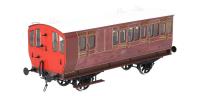 Stroudley 4 wheel Main Line oil lit brake third in LBSCR varnished mahogany 1031