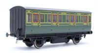 7P-020-851L Stroudley 4 Wheel Electrically Lit Composite Southern Lined Green 5799 - Light Bar Fitted