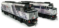 80061 F40PH-2D EMD set 6408 & 6445  of the Coors Light Silver Bullet Express - pack of 2