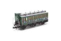 8094 3rd class 6-wheel coach with brake cab of the DRG