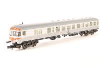 8120 2nd Class DVT Control Car with Baggage Area in Silverfish Livery of the DB