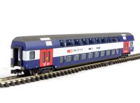815501 Double deck 2nd class type B passenger coach of the Swiss SBB in white & blue Epoch V