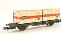 8234 Container Wagon with 2 DB Containers 411 7 882-1 of the DB