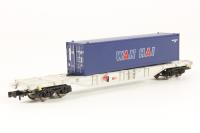 824404 Flat container wagon (Lgs) container car of the SBB CFF FFS - tan