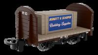 833202 Round Ended Flat - Plain Brown No. 63 (with removable crate)