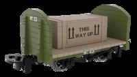 833206 Round Ended Flat - Plain Green No. 23 (with removable crate)