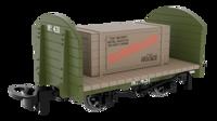 833209 Round Ended Flat - Army Green No.431 (with removable crate)
