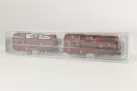 838813 Pack of two DB Telescopic Hood Wagons in brown (Epoch V)