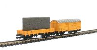 8561 Mow flat wagon & box car of the German DB in yellow livery Epoch V 