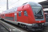 8620 Class DBpbzfa766 2nd class d/deck coach with control cab of the German DB AG in red livery Epoch V 